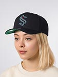 Бейсболка MITCHELL NESS арт. HP9572-SKRBLCK Seattle Kraken NHL (black)